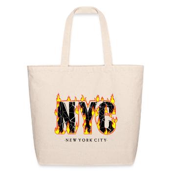 Flame Outline WYS Wordmark - Eco-Friendly Cotton Tote - natural - Front