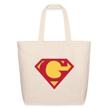 Letter G - Eco-Friendly Cotton Tote - natural - Front