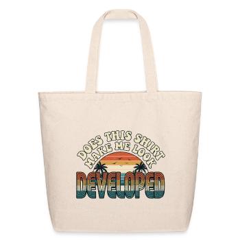 Retro Developer Sunset - Eco-Friendly Cotton Tote - natural - Front