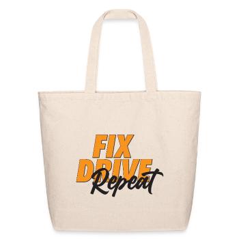Fix Drive Repeat - Eco-Friendly Cotton Tote - natural - Front