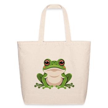 Frog - Eco-Friendly Cotton Tote - natural - Front