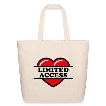 Limited Access (Sweetheart / Love / Black 2C) - Eco-Friendly Cotton Tote - natural - Front