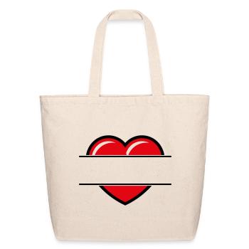Heart Symbol (Add Text / Present / Gift / Love) - Eco-Friendly Cotton Tote - natural - Front