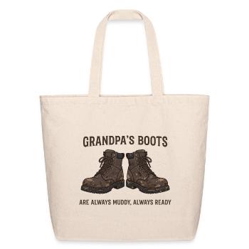 Grandpa's Boots Muddy Heritage - Eco-Friendly Cotton Tote - natural - Front