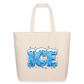 Ice Winter Snowflake Frozen Cold Weather - Eco-Friendly Cotton Tote - natural - Front