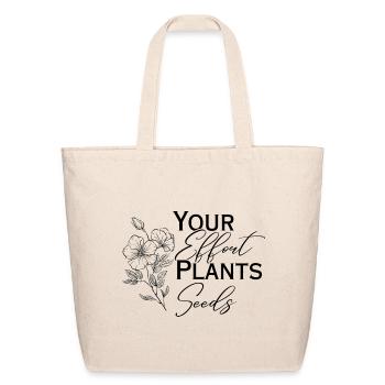Elegant Botanical Seed Illustration - Eco-Friendly Cotton Tote - natural - Front
