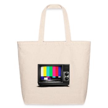 Retro Tech Icons Minimal Graphic - Eco-Friendly Cotton Tote - natural - Front