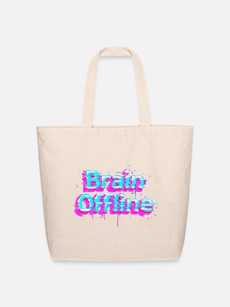 Brain Offline - Eco-Friendly Cotton Tote - natural