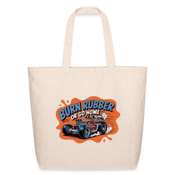 Burn Rubber Hot Rod - Eco-Friendly Cotton Tote - natural - Front