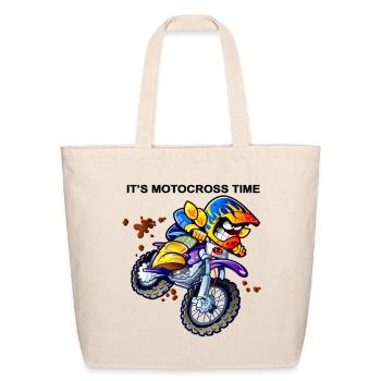 Vivid Moto Racer Neon Splash - Eco-Friendly Cotton Tote - natural - Front