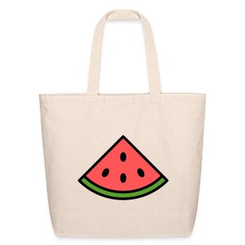 Watermelon Slice - Eco-Friendly Cotton Tote - natural - Front