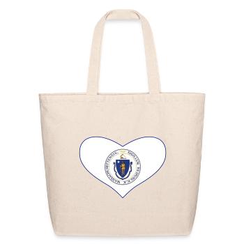 Massachusetts Love - Eco-Friendly Cotton Tote - natural - Front