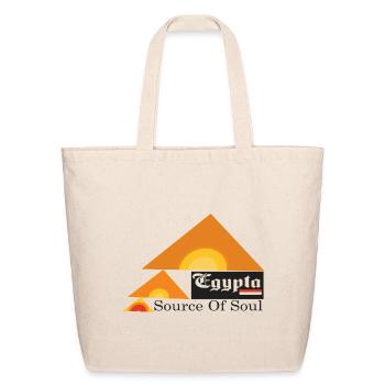 Egyptian Sun Pyramid Print  - Eco-Friendly Cotton Tote - natural - Front