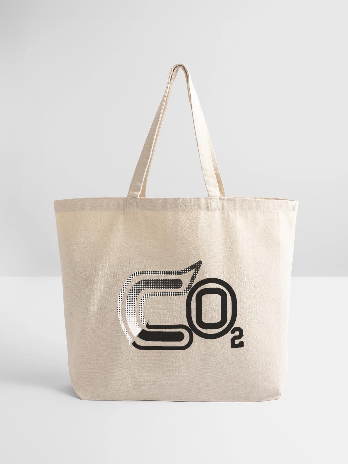 Halftone Arc Abstract - Eco-Friendly Cotton Tote - natural - Front