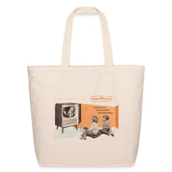 Nordmende Retro TV With Kids In Front Of Screen - Eco-Friendly Cotton Tote - natural - Front
