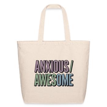 Anxious/Awesome Gradient - Eco-Friendly Cotton Tote - natural - Front