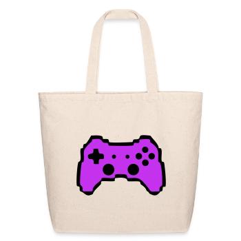 Retro Gamepad Controller Gamer - Eco-Friendly Cotton Tote - natural - Front