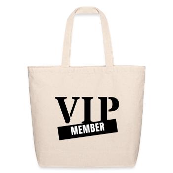 VIP Member - Matching Group Team Squad Crew Outfit - Eco-Friendly Cotton Tote - natural - Front