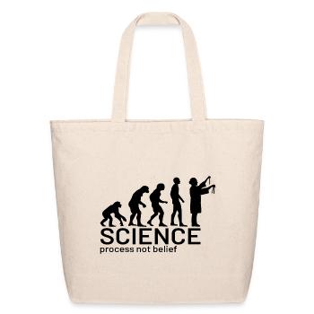 Evolution of Science (process not belief) - Eco-Friendly Cotton Tote - natural - Front