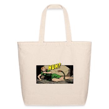 Retro Pop Huh? Snake Encounter - Eco-Friendly Cotton Tote - natural - Front