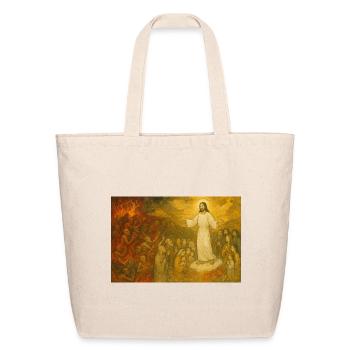 Resurrected Jesus with Enthralled Disciples - Eco-Friendly Cotton Tote - natural - Front
