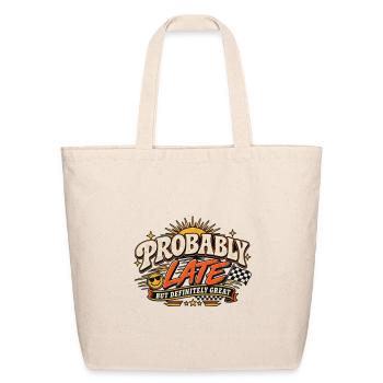 Probably Late Art by Marlaq Fashion - Eco-Friendly Cotton Tote - natural - Front