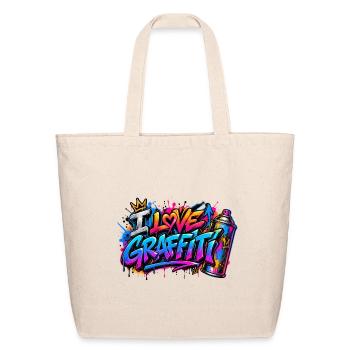I Love Graffiti Spray Art - Eco-Friendly Cotton Tote - natural - Front