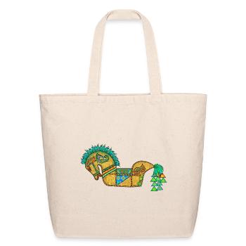 Woven Spirit Horse - Eco-Friendly Cotton Tote - natural - Front