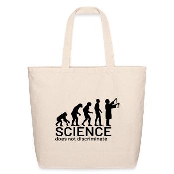 Evolution of Science (does not discriminate) - Eco-Friendly Cotton Tote - natural - Front