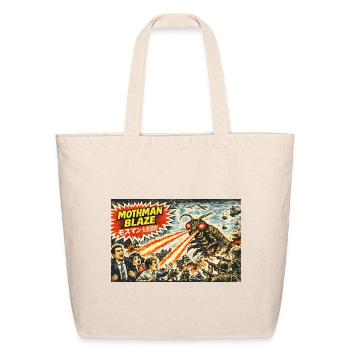 Mothman Blaze Retro Invasion - Eco-Friendly Cotton Tote - natural - Front
