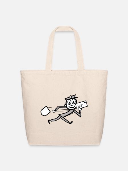Mr. ZIP Postman - Eco-Friendly Cotton Tote - natural