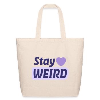 Stay Weird Pastel Purple Heart T-Shirt - Sac fourre-tout en coton naturel - naturel - Devant