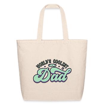World's Goolest Dad Retro Script - Eco-Friendly Cotton Tote - natural - Front
