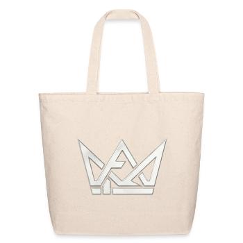 Mono Crown | white Metallic Geometric Chest Logo - Eco-Friendly Cotton Tote - natural - Front