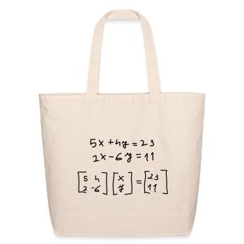 Equation system matrix - Eco-Friendly Cotton Tote - natural - Front