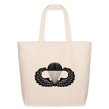 Parachutist badge - Eco-Friendly Cotton Tote - natural - Front