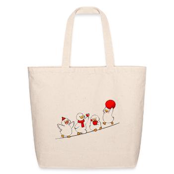 Lots of Yellow Rubber Ducks - Cute Pattern Art - Eco-Friendly Cotton Tote - natural - Front