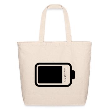 Energy Efficient Human – Funny Minimal Energy Desi - Eco-Friendly Cotton Tote - natural - Front