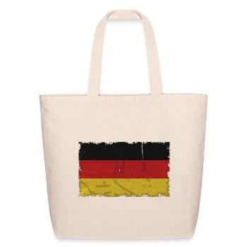Grunge German Flag Distressed - Eco-Friendly Cotton Tote - natural - Front
