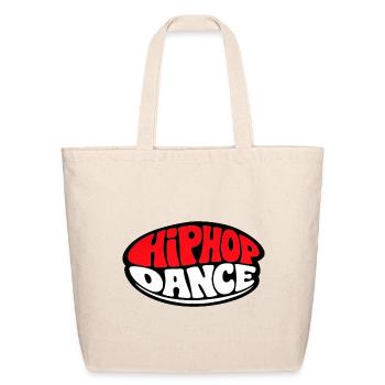 Art du logo rétro rétro de danse hip hop - Sac fourre-tout en coton naturel - naturel - Devant