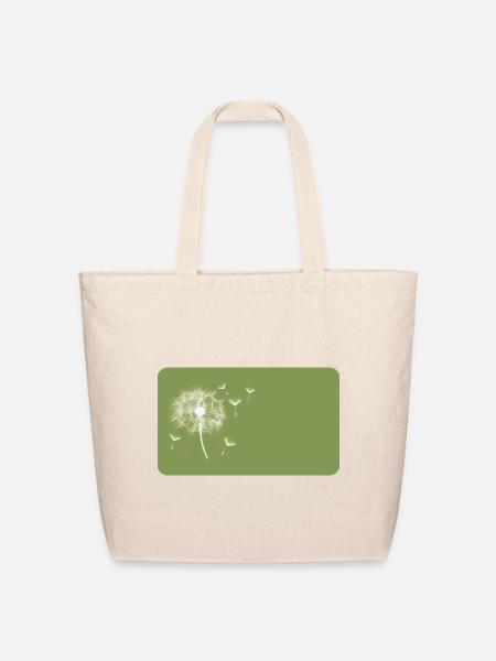 Dandelion green | personalizable - Eco-Friendly Cotton Tote - natural