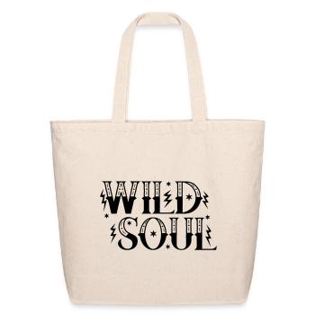 Wild Soul Flash Tattoo Style Stars and Lightning T - Eco-Friendly Cotton Tote - natural - Front