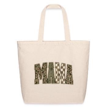 MAMI Camo Checkerboard - Eco-Friendly Cotton Tote - natural - Front