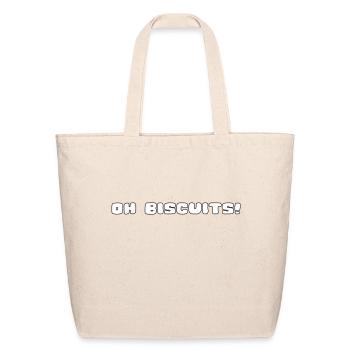 Funny Oh Biscuits - Eco-Friendly Cotton Tote - natural - Front