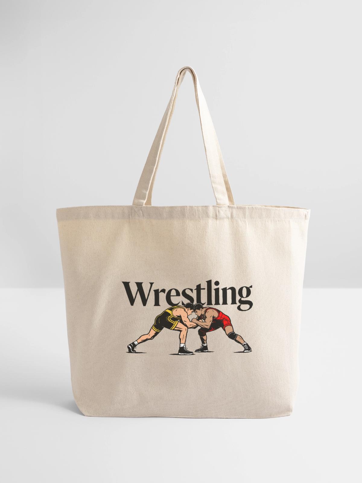wrestling - Eco-Friendly Cotton Tote - natural - Front