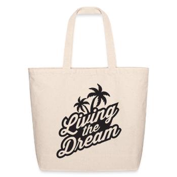Living the Dream - Eco-Friendly Cotton Tote - natural - Front