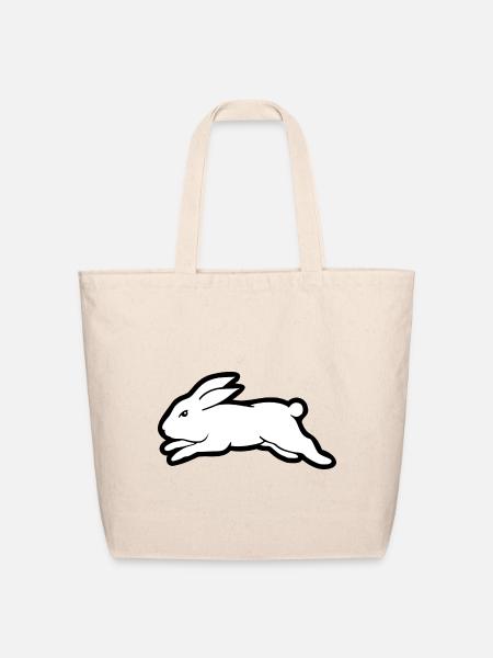South Sydney Rabbitohs - White & Black Rabbit - Eco-Friendly Cotton Tote - natural