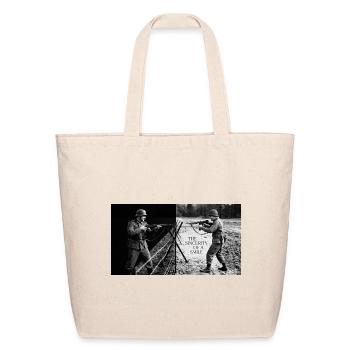 Split Screen War Smile - Eco-Friendly Cotton Tote - natural - Front