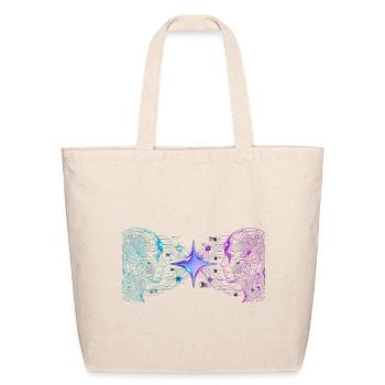 Twin Circuit Minds - Eco-Friendly Cotton Tote - natural - Front