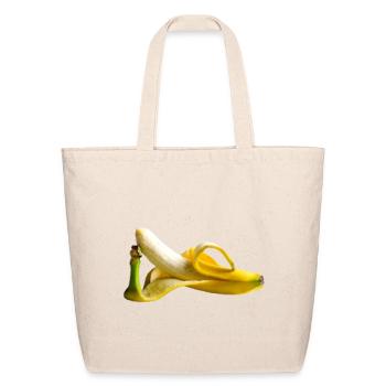 Banana Peel Spiral Art - Eco-Friendly Cotton Tote - natural - Front